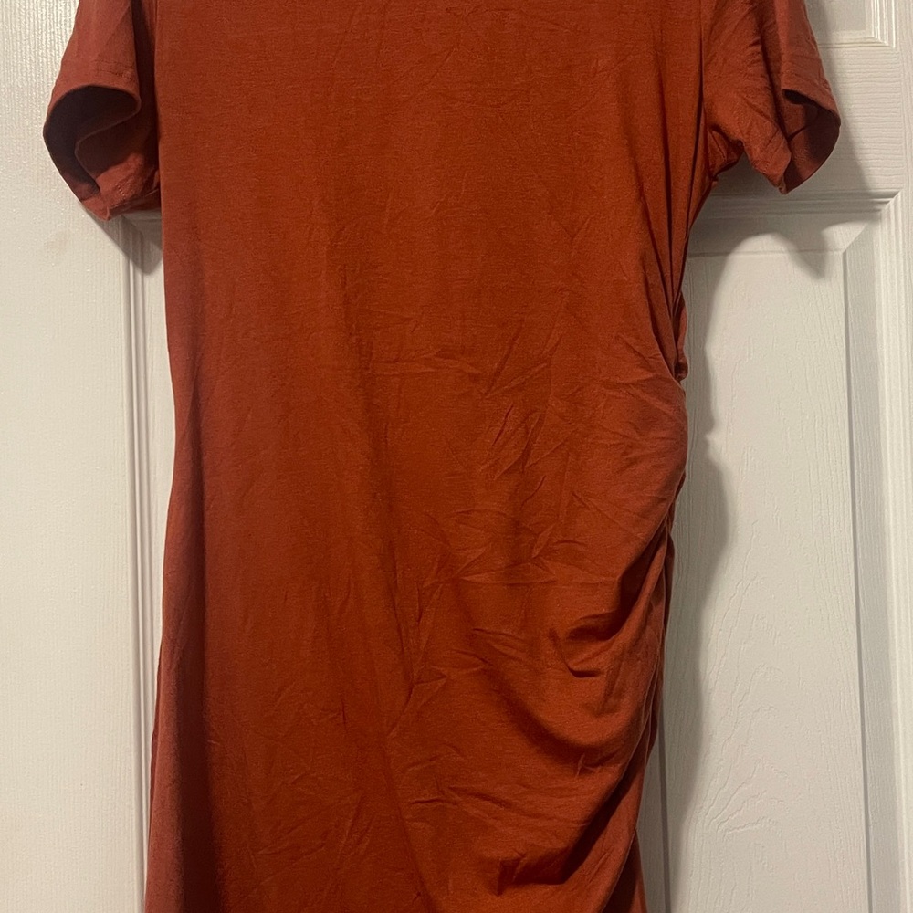 Rust Orange T-Shirt Dress